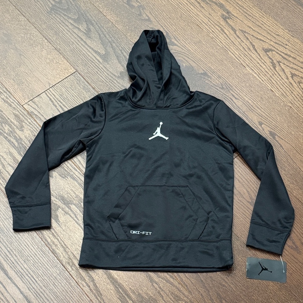NWT Jordan Nike Black Dri-FIT Hoodie with Iconic Logo Size Small